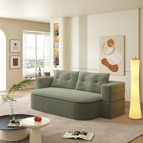 Orta floor sofa folded flat to the floor as a bed