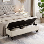 Fenwick linen bed bench in a bedroom