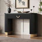 Vevey console in black with a metal frame