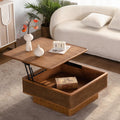 Winslow rattan coffee table in natural, in a living room