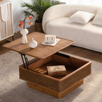 Winslow rattan coffee table in natural, in a living room