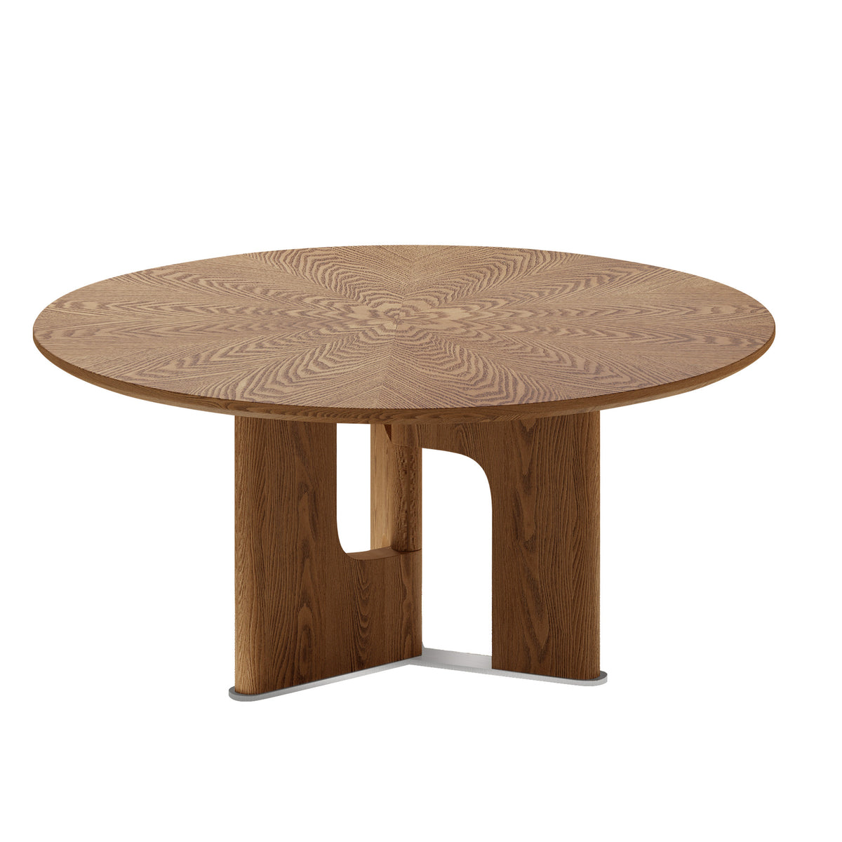 Umbra round coffee table beside an armchair