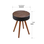 Saxon round side table used as a drinks table