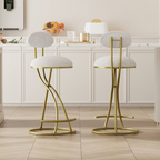 Dunster Curved-Back Bar Stools, Pair