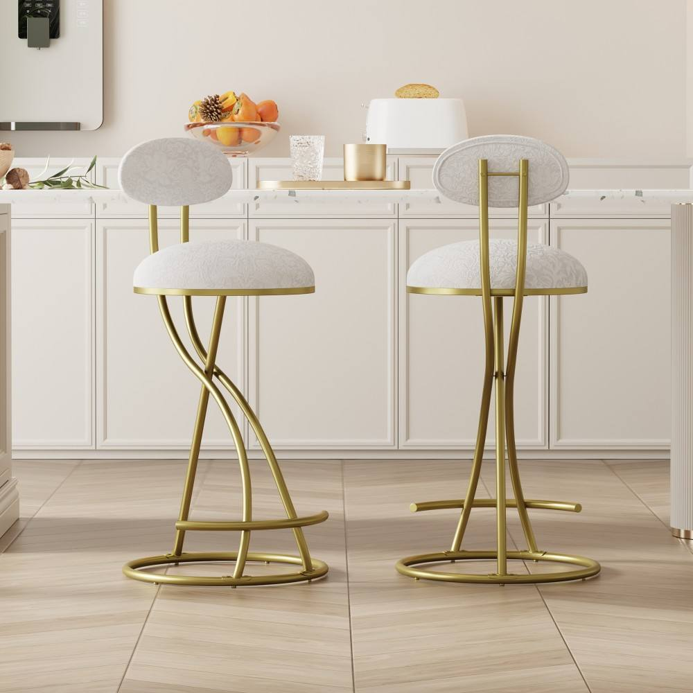 Dunster Curved-Back Bar Stools, Pair