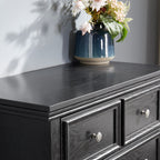 Upton chest wood-grain finish detail