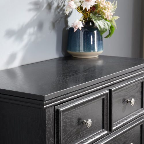 Upton chest wood-grain finish detail