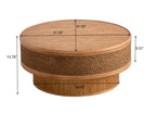 Yarrow round coffee table side profile