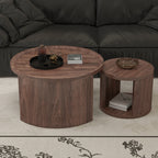 Mirren nesting tables in natural wood finish