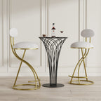 Dunster stool S-shaped backrest detail