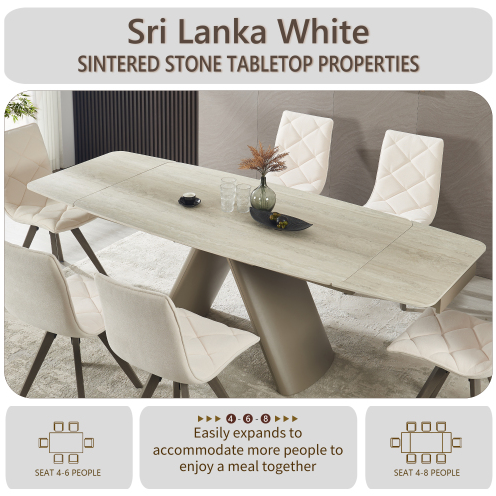 Orsa Extending Dining Table, iron leg detail