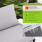 Studland outdoor swivel lounge chair on a terrace