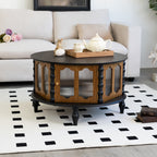 Tarn coffee table with the doors open showing the storage inside