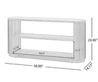 Vevey open-shelf console full length view