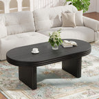 Oriel fluted coffee table in black