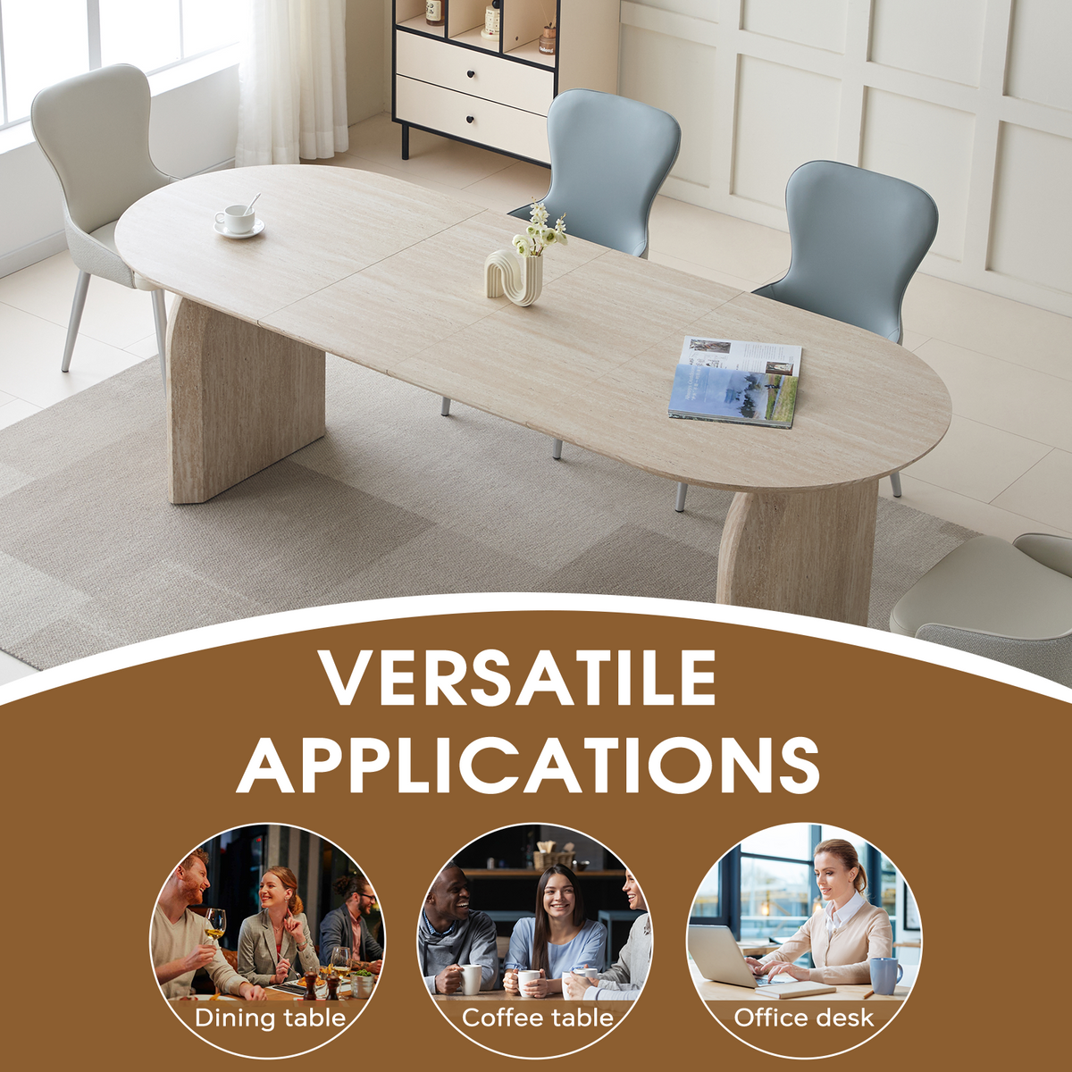 Pella Extending Dining Table in a dining room