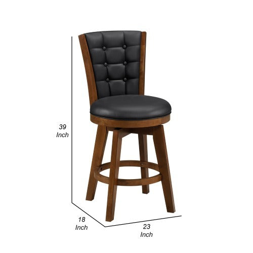 Rye swivel counter stools at a kitchen island