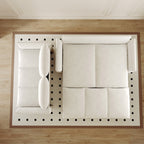 Nevis foldable sleeper sofa in green