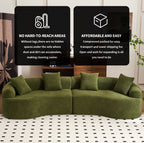 Vesta Curved Sectional in a living room