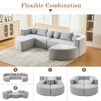 Jarrow sectional tufted back and chenille texture detail