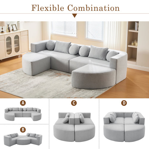 Jarrow sectional tufted back and chenille texture detail