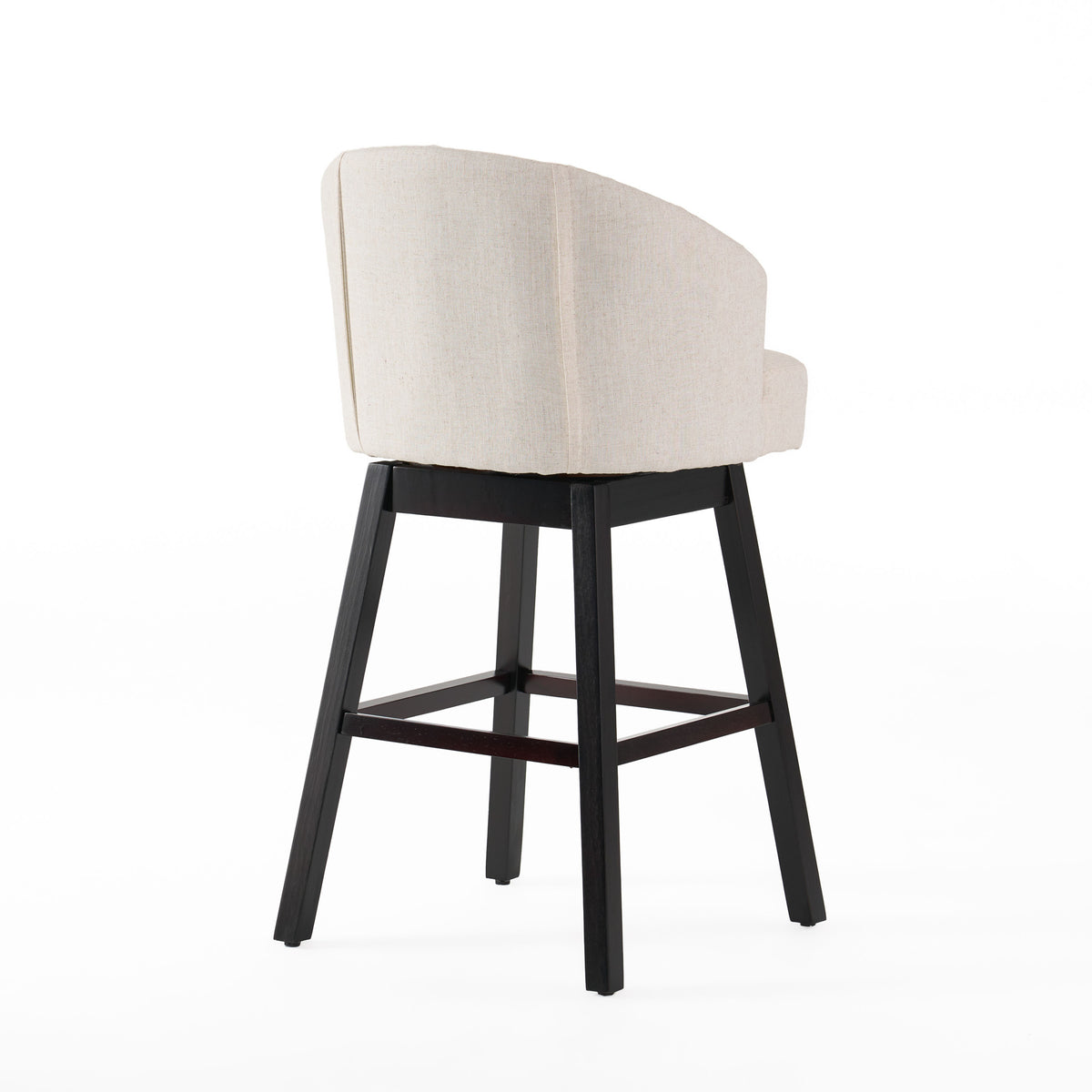 Thurso bar stool rear view showing the nailhead-trimmed back
