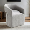 Osmington tufted pedestal chair in light grey