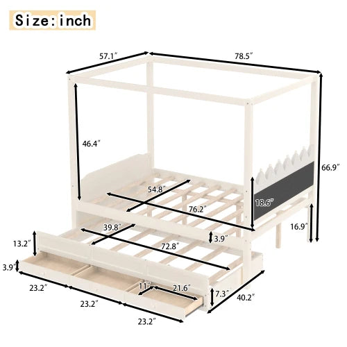 Selby bed upholstered headboard detail