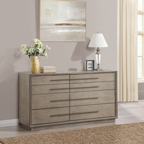 Tetbury dresser in taupe and wood