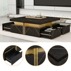 Ravel Marble Coffee Table, drawer detail