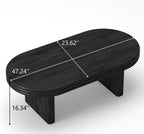 Oriel fluted coffee table styled with a sofa