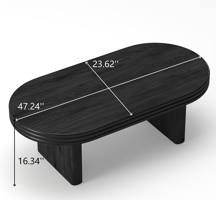 Oriel fluted coffee table styled with a sofa