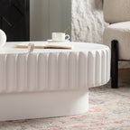 Iseo coffee table seen from above showing the oval top
