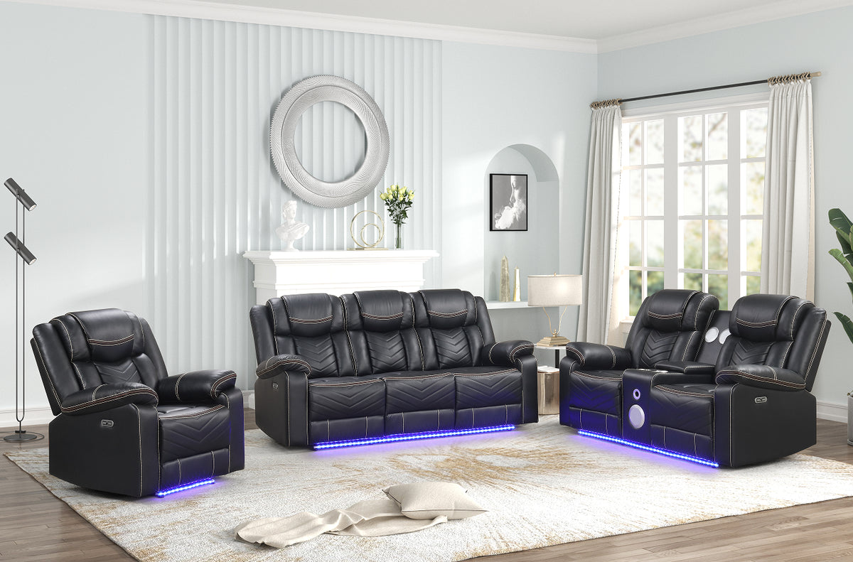 Jorden Power Recliner, LED lighting detail