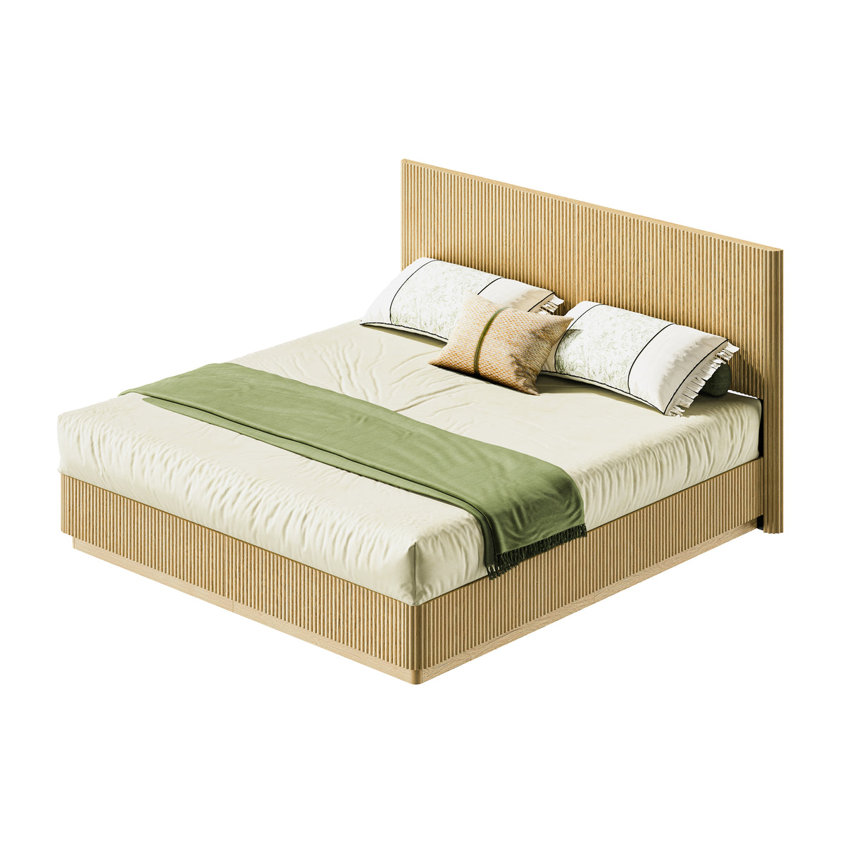 Rossall adjustable upholstered bed in a bedroom