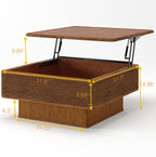 Winslow rattan coffee table side profile