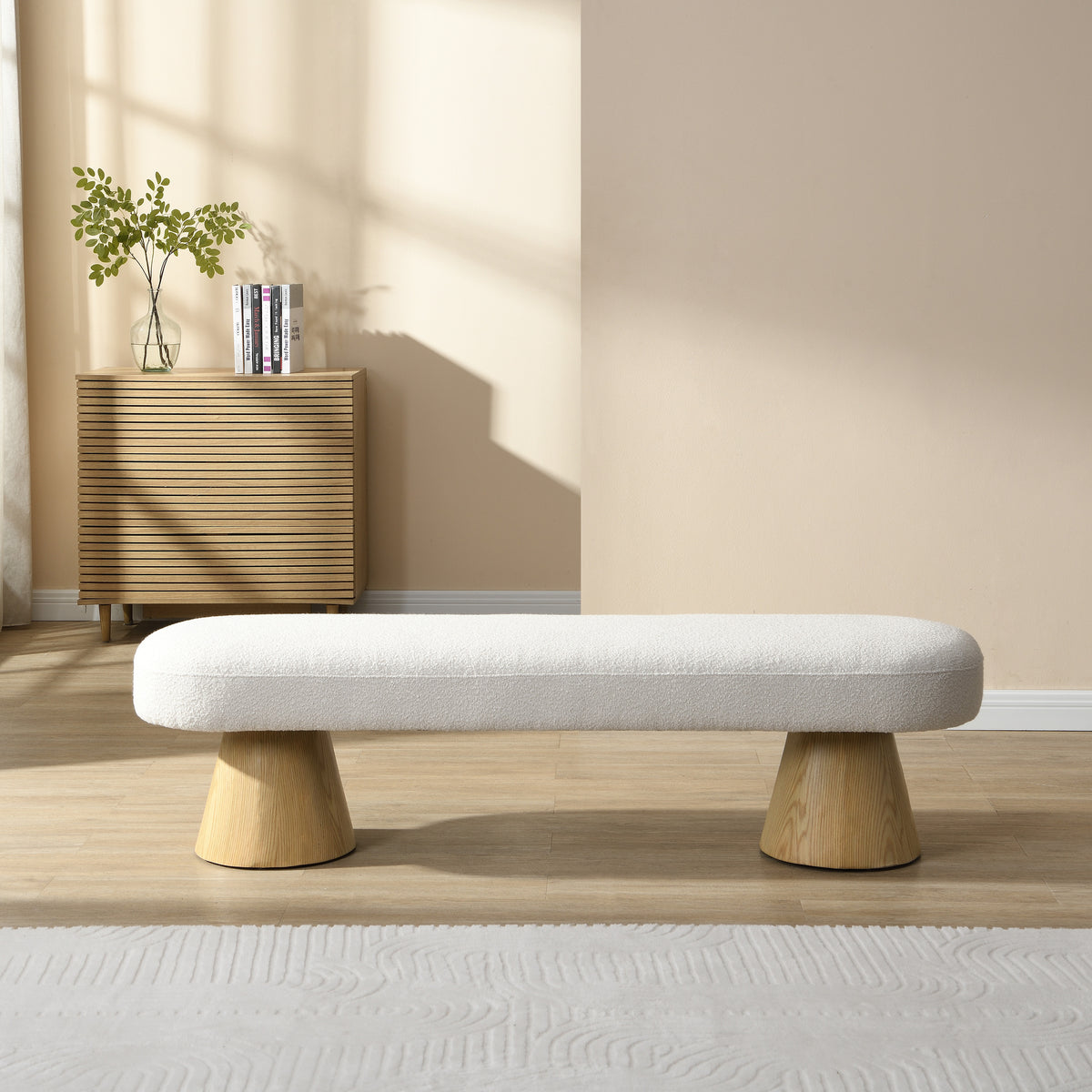 Perth bench with the storage lid open
