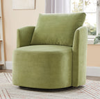 Aysgarth chenille swivel barrel chair in green