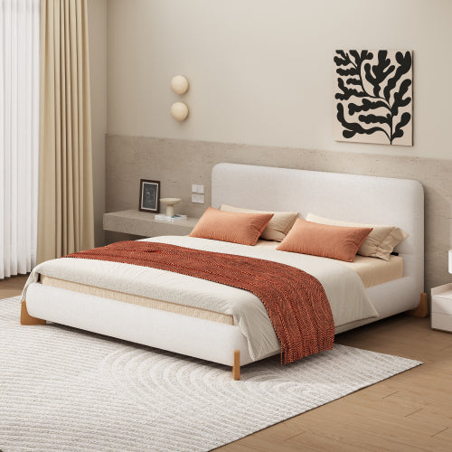 Netley upholstered adjustable bed in white