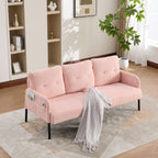 Dunbar corduroy loveseat in pink