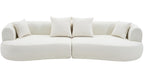 Solene Curved Sofa, angled view