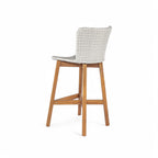 Salcombe bar stool woven seat and back detail