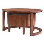 Delvaux round coffee table side profile showing height