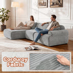 Auren Modular Sectional, tufted back detail