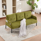 Dunbar corduroy loveseat in olive green