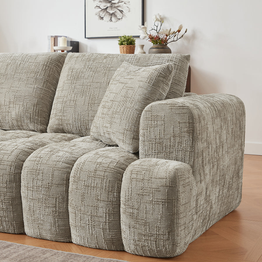 Otto Chenille Sectional, angled view