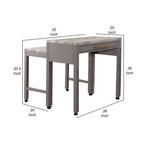 Stanmore dining table side profile at counter height