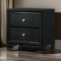 Tyneham textured nightstand in black