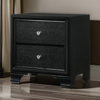 Tyneham textured nightstand in black