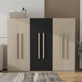 Yvoire wardrobe with the doors open showing shelves and hanging space